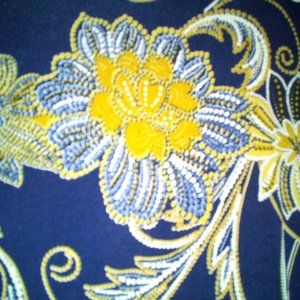 Textured & Glittered Deep Blues and Yellow